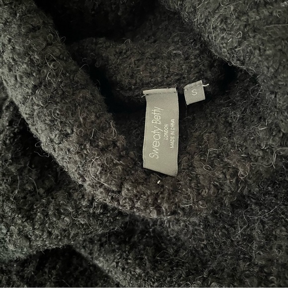 Sweaty Betty Pullover Sweater Women's Size S Black Boucle Turtle Neck Zippers - Picture 6 of 6